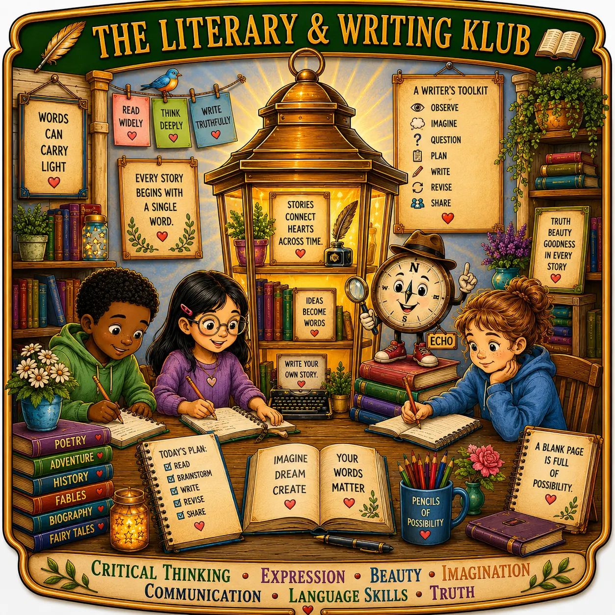 The Literary and Writing Klub illustration