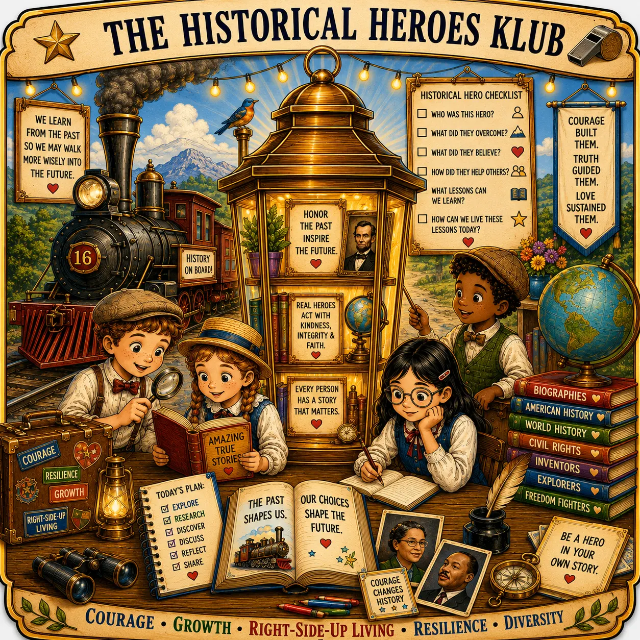 The Historical Heroes Klub illustration